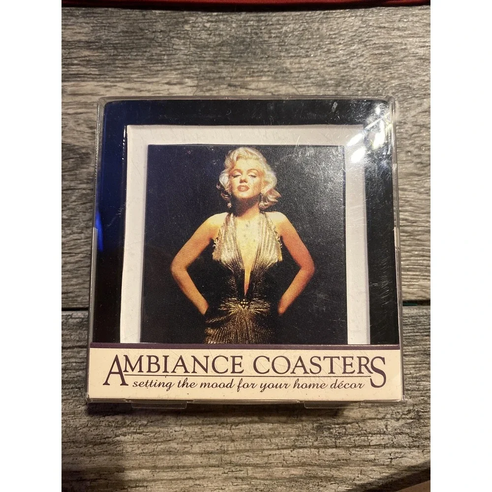 New Set Of Four Marilyn Monroe Bombshell 4.25 Thirsty-stone ‎  Coasters